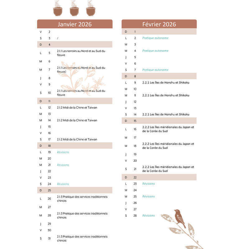 Tea sommelier course - Cycle 2