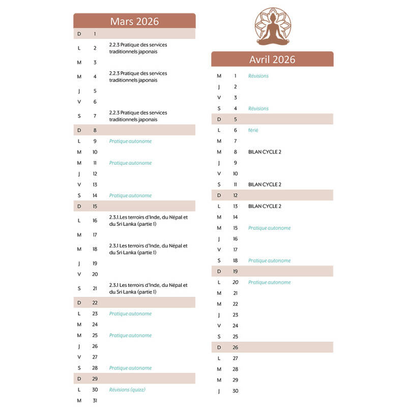 Tea sommelier course - Cycle 2