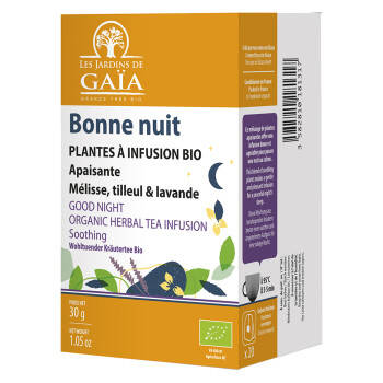 Infusettes de tisane de plantes aux vertus apaisante - Bonne nuit