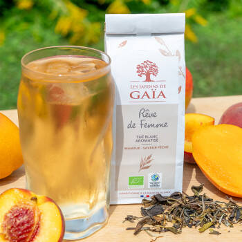 Thé blanc à la mangue et à la saveur pêche - Rêve de femme