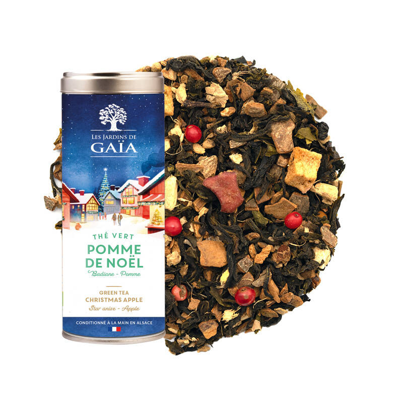 Organic green tea with apple and star anise - Star apple / Christmas apple