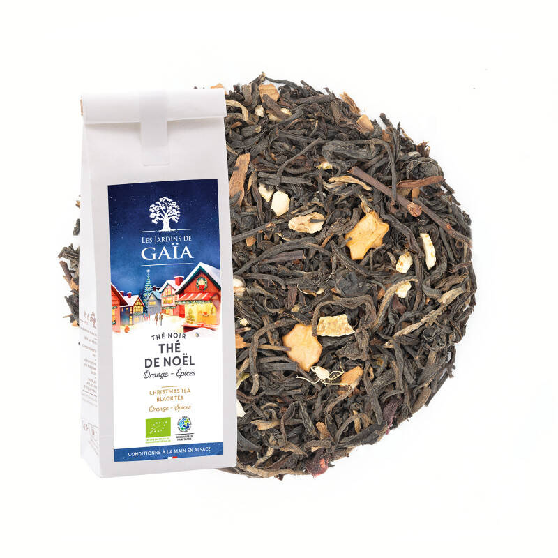 Black tea with orange and spices - Winter tea or Christmas tea