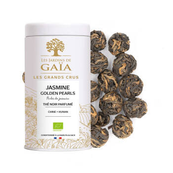 Organic jasmine black tea - Jasmine Golden Pearls - Jasmine Pearls