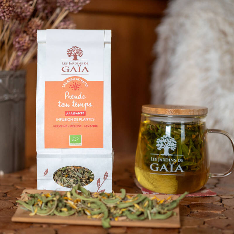 Infusion de plantes bio apaisante - Prends ton temps