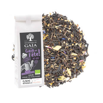 Blend of organic teas with jasmine and raspberry - Celebrate Gaïa