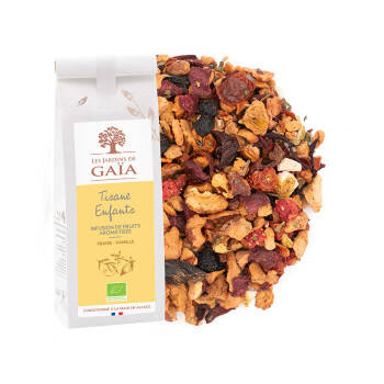 Organic fruit tea with strawberry and vanilla - Children's herbal tea