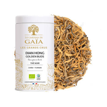 Thé noir bio Dian Hong Golden Buds - Bourgeons dorés