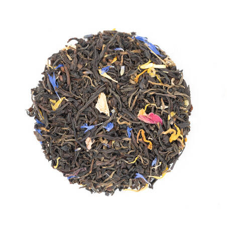 Mélange de thés avec fleurs et agrumes - Sur les traces de Bouddha Mélange de thés avec fleurs et agrumes - Sur les traces de Bouddha