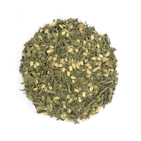 Thé vert au riz grillé et matcha - Genmaicha Sud-Coréen Thé vert au riz grillé et matcha - Genmaicha Sud-Coréen