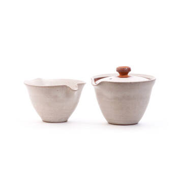 Théière Shiboridashi + Pot à Refroidir - Ivoire - Grand Modèle