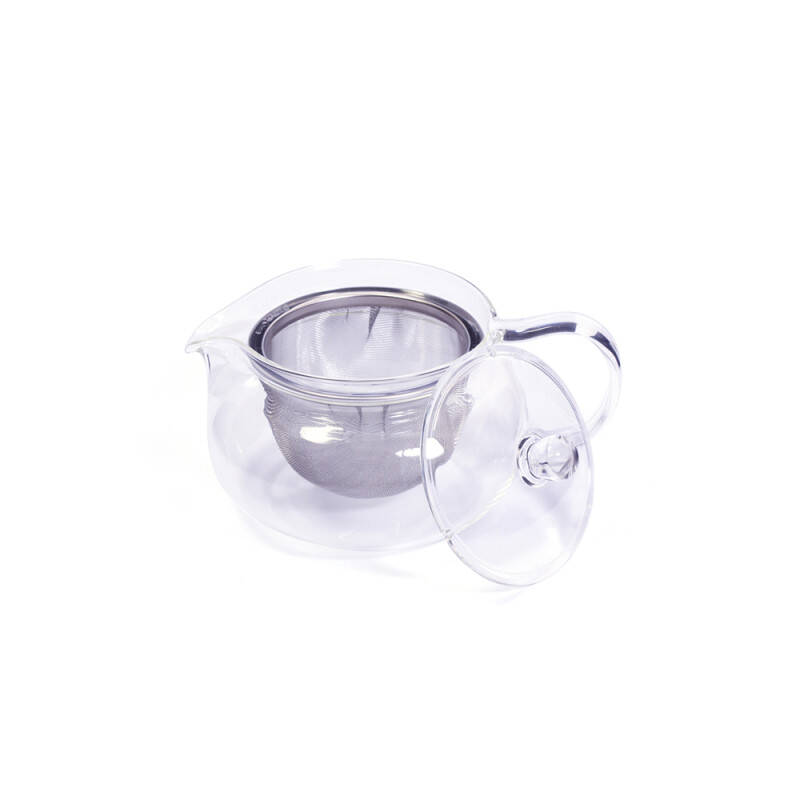 Glass teapot - 450 ml - Stainless steel filter and lid