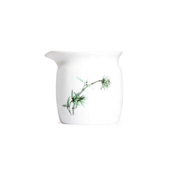 Pot à servir motif bambou - Fait main en porcelaine de Chine - 200 ml