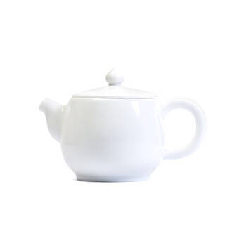 Théière carrée blanche - Fait main en porcelaine de Chine - 200 ml