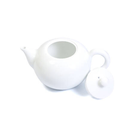 Round teapot - White - Hand made in china - 280 ml
