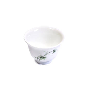 Tasse évasée motif bambou - Fait main en porcelaine de Chine - 100 ml