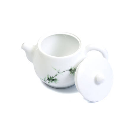 Théière carrée bambou - Fait main en porcelaine de Chine - 200 ml Théière carrée bambou - Fait main en porcelaine de Chine - 200 ml