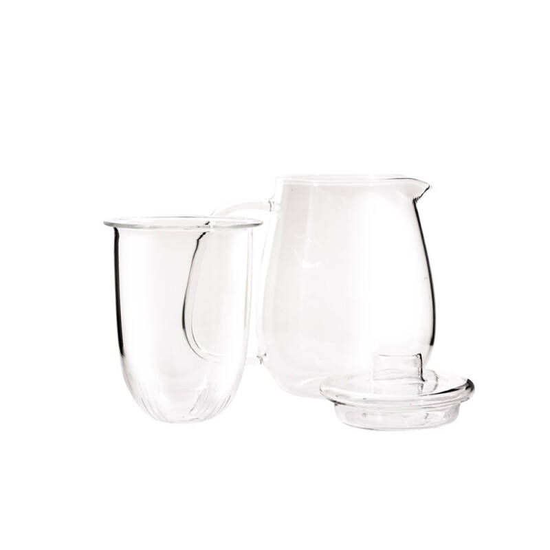 Set Théière Unitea - Grand Modèle - Filtre et couvercle verre - 720 ml Set Théière Unitea - Grand Modèle - Filtre et couvercle verre - 720 ml