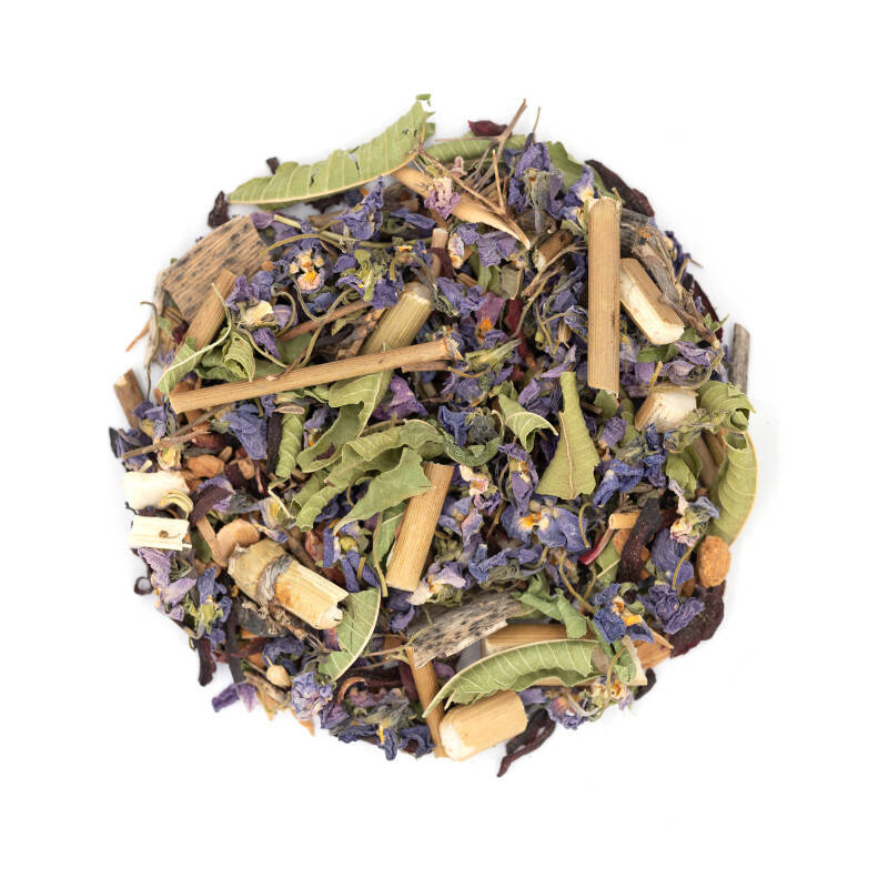 Antioxidant herbal tea with cinnamon, violet, verbena - Healthy glow