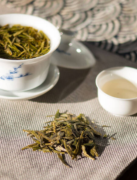 Thé vert infusé dans Gaïwan