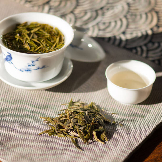 Thé vert infusé dans Gaïwan