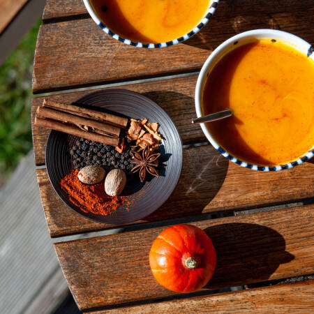 Soupe de potimarron avec épices Terra Madre
			                