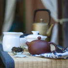 Théière Yixing avec accessoires pour préparer le thé
			                